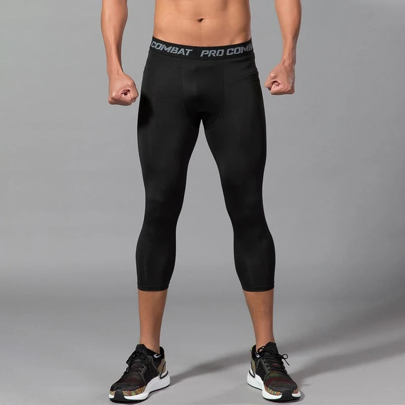Calças de compressão masculina