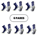 6 pares de meias antiderrapante