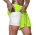 Shorts esportivos masculinos 2 em 1